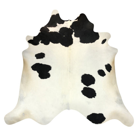 Natural Brazilian Cowhide Rug -  Ivory & Espresso