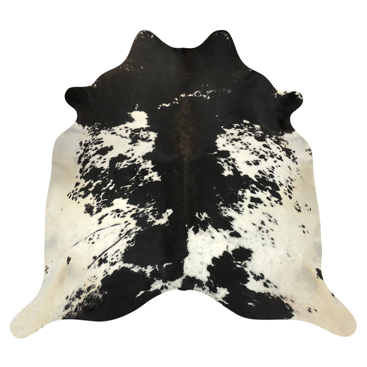 Natural Brazilian Cowhide Rug -  Espresso & Ivory
