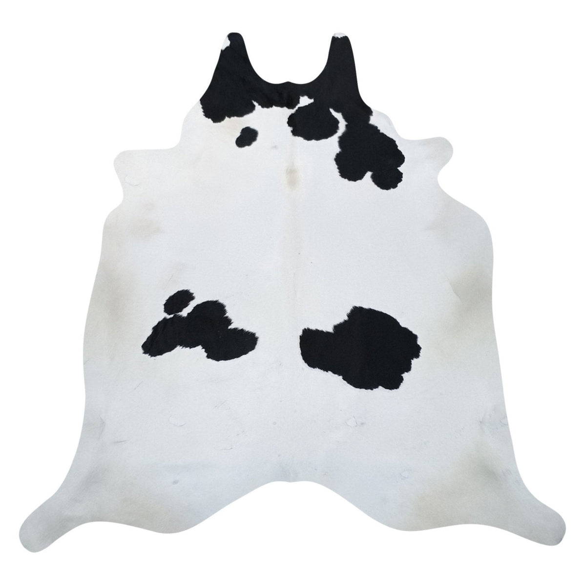Natural Brazilian Cowhide Rug -  Ivory & Espresso