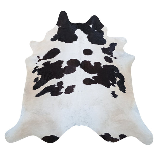 Natural Brazilian Cowhide Rug -  Espresso, Beige & Ivory