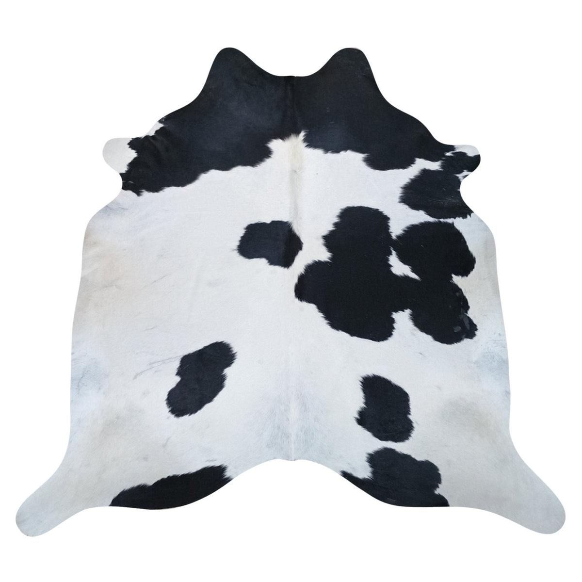 Natural Brazilian Cowhide Rug -  Ivory & Espresso