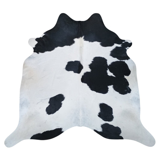 Natural Brazilian Cowhide Rug -  Ivory & Espresso