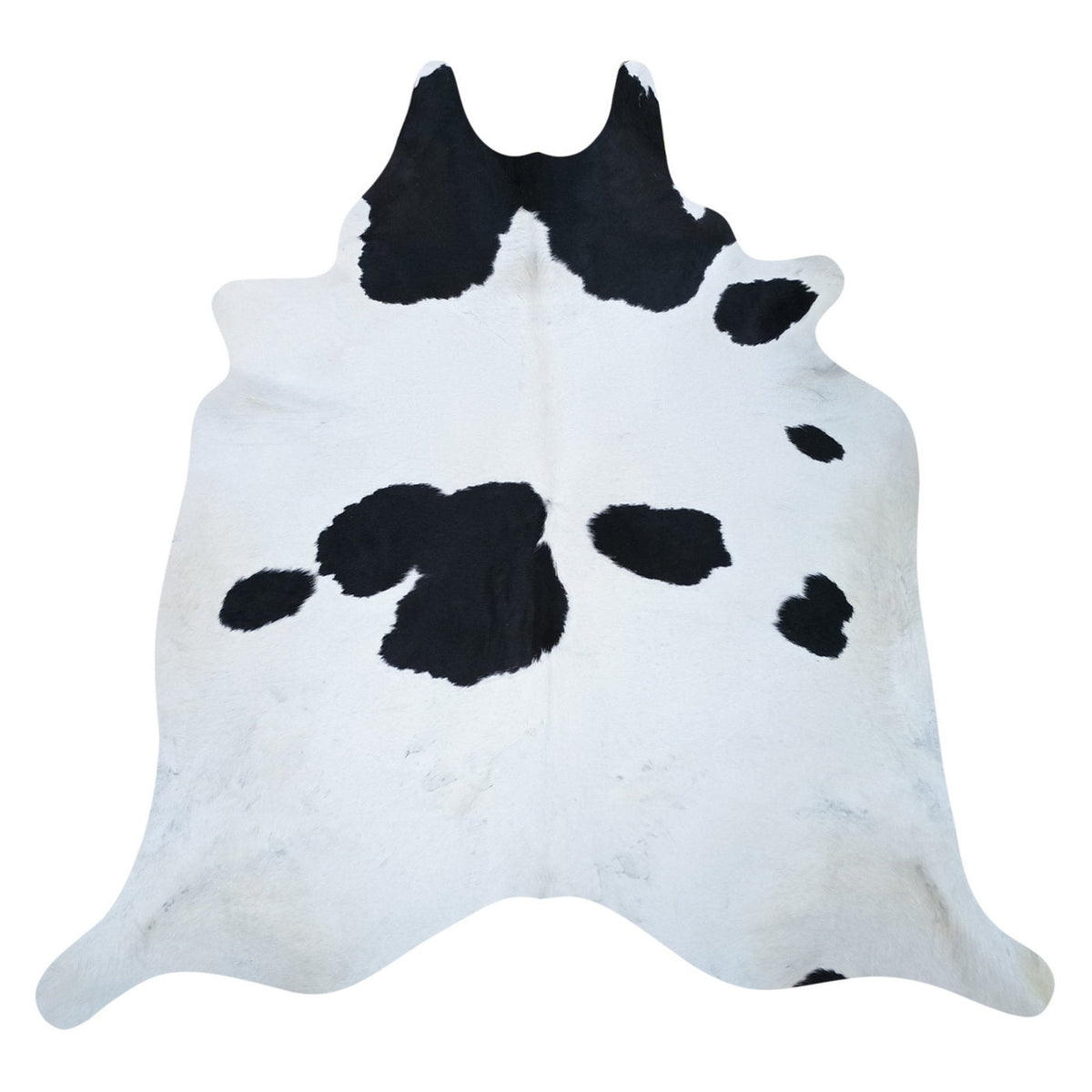 Natural Brazilian Cowhide Rug -  Ivory & Espresso