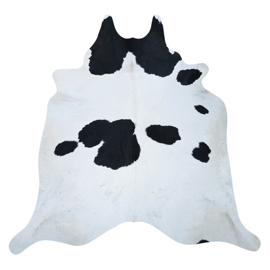 Natural Brazilian Cowhide Rug -  Ivory & Espresso