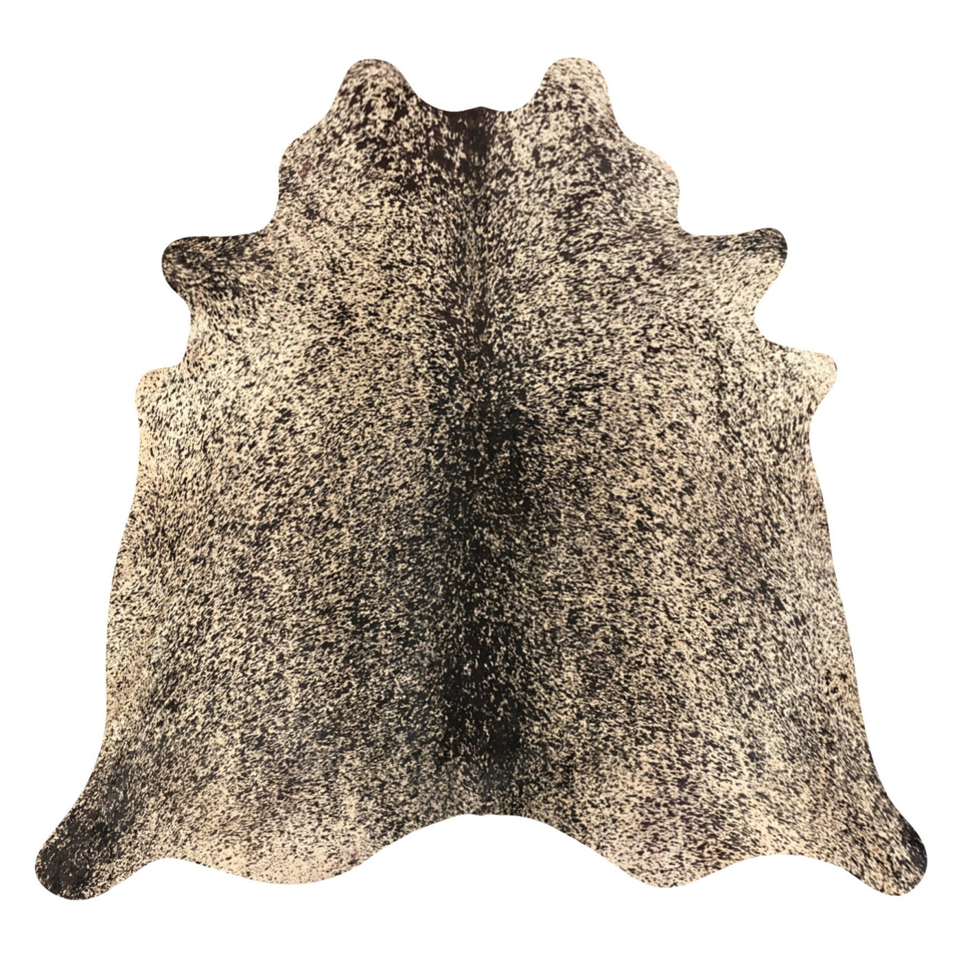 Natural Brazilian Cowhide Rug -  Espresso & Beige