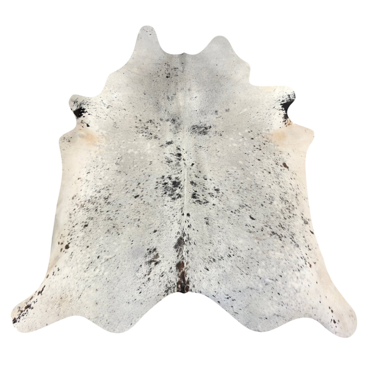 Natural Brazilian Cowhide Rug -  Ivory & Espresso