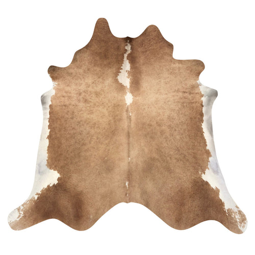 Natural Brazilian Cowhide Rug -  Mocha & Ivory