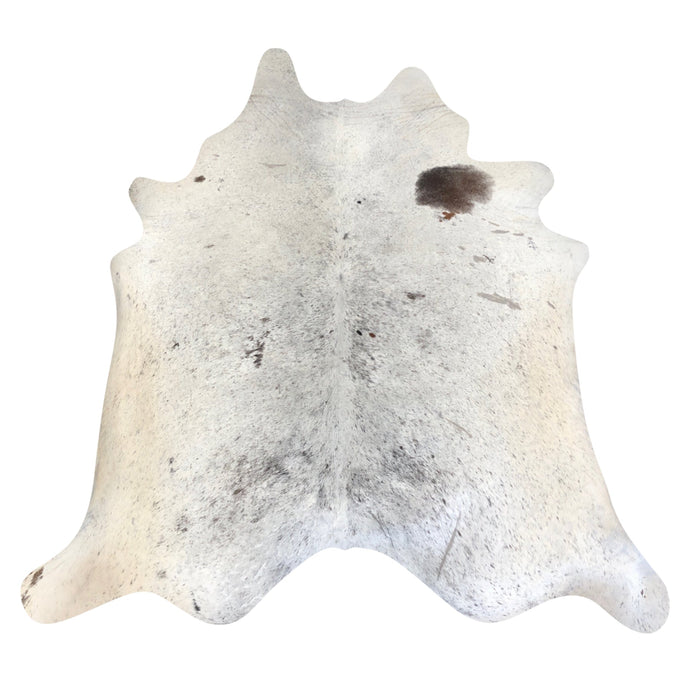 Natural Brazilian Cowhide Rug -  Ivory & Charcoal