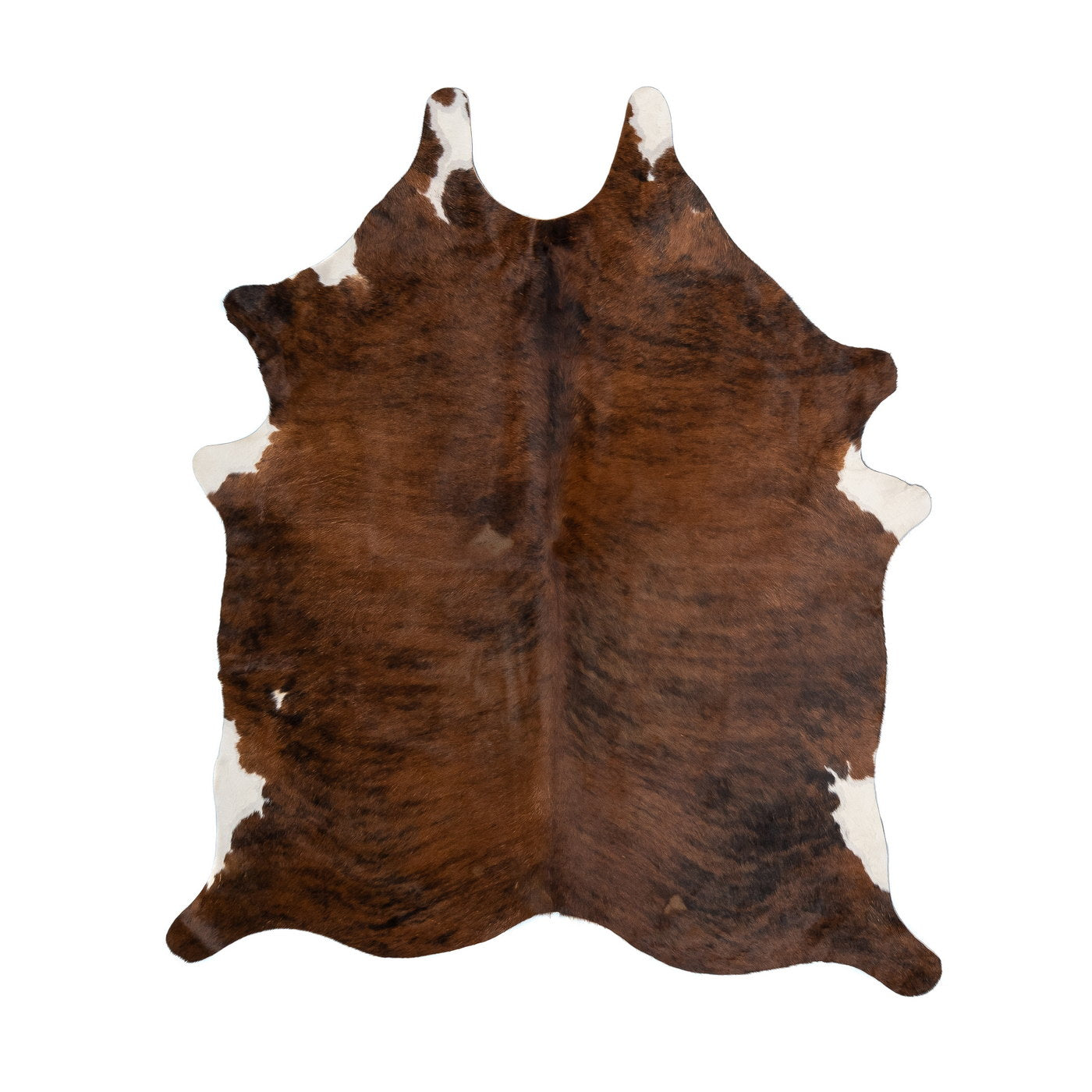 Natural Brazilian Cowhide Rug -  Chocolate, Espresso & Ivory