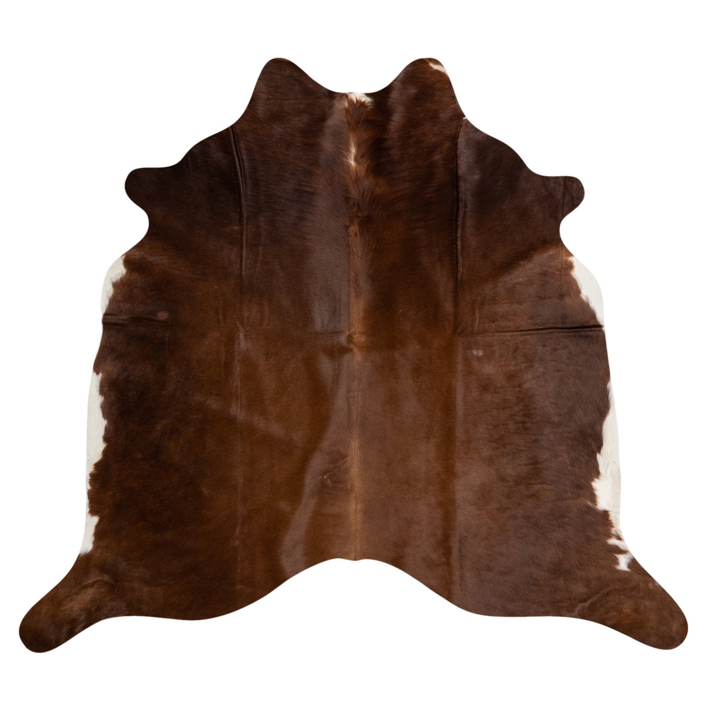 Natural Brazilian Cowhide Rug -  Mocha & Ivory