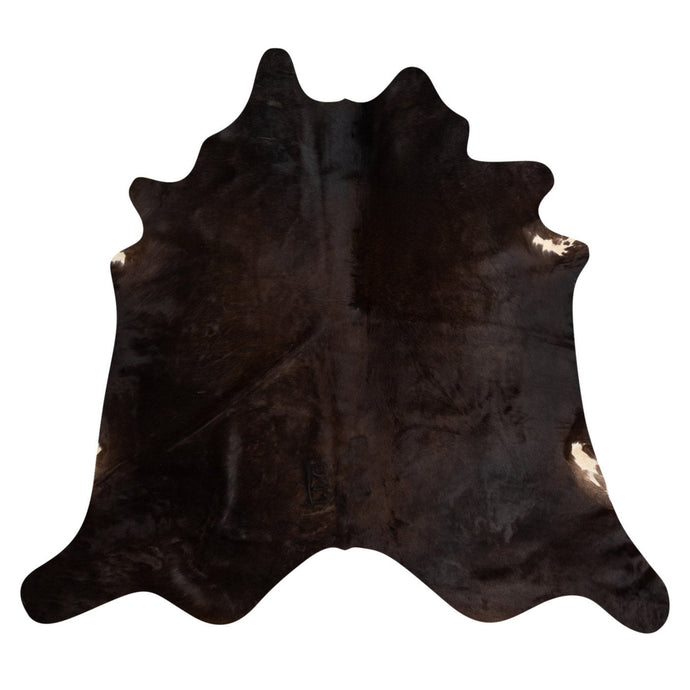 Natural Brazilian Cowhide Rug -  Espresso & Ivory