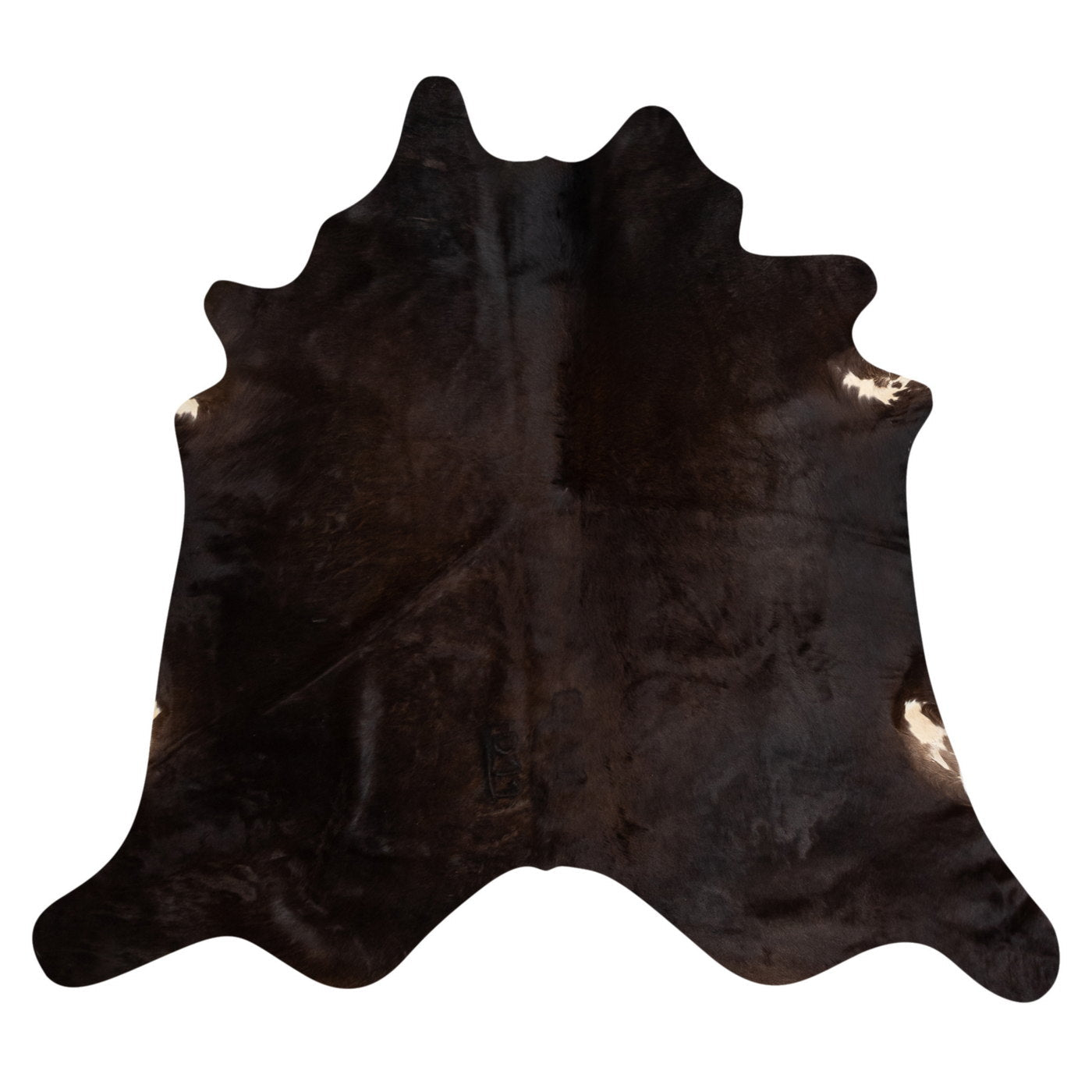 Natural Brazilian Cowhide Rug -  Espresso & Ivory