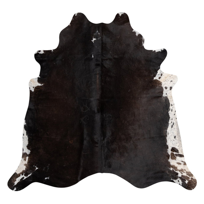 Natural Brazilian Cowhide Rug -  Espresso & Ivory