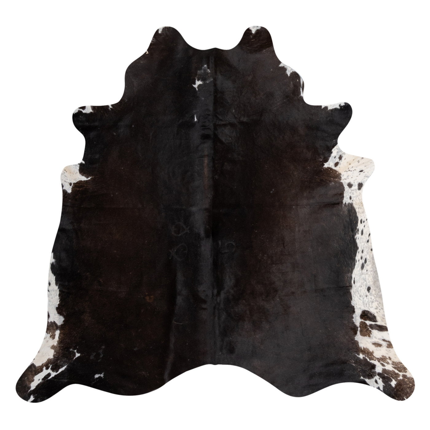 Natural Brazilian Cowhide Rug -  Espresso & Ivory