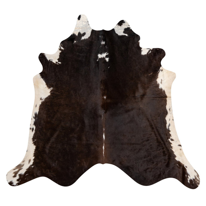 Natural Brazilian Cowhide Rug -  Espresso & Ivory