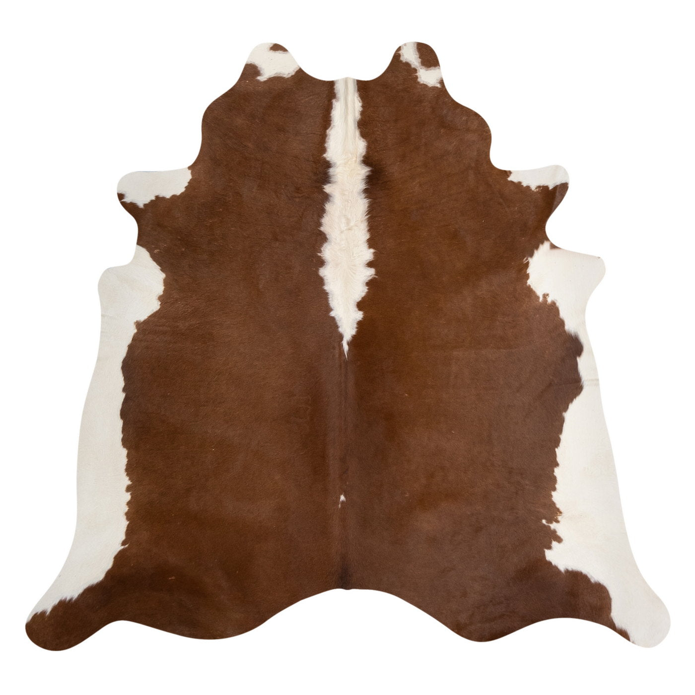 Natural Brazilian Cowhide Rug -  Mocha & Ivory