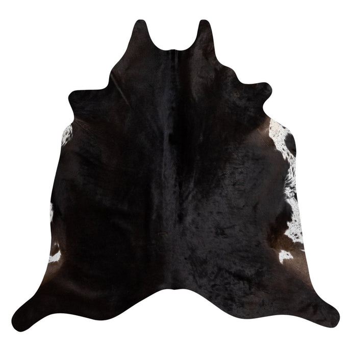 Natural Brazilian Cowhide Rug -  Espresso & Ivory