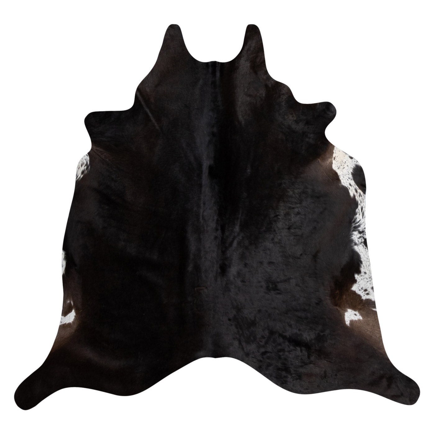 Natural Brazilian Cowhide Rug -  Espresso & Ivory