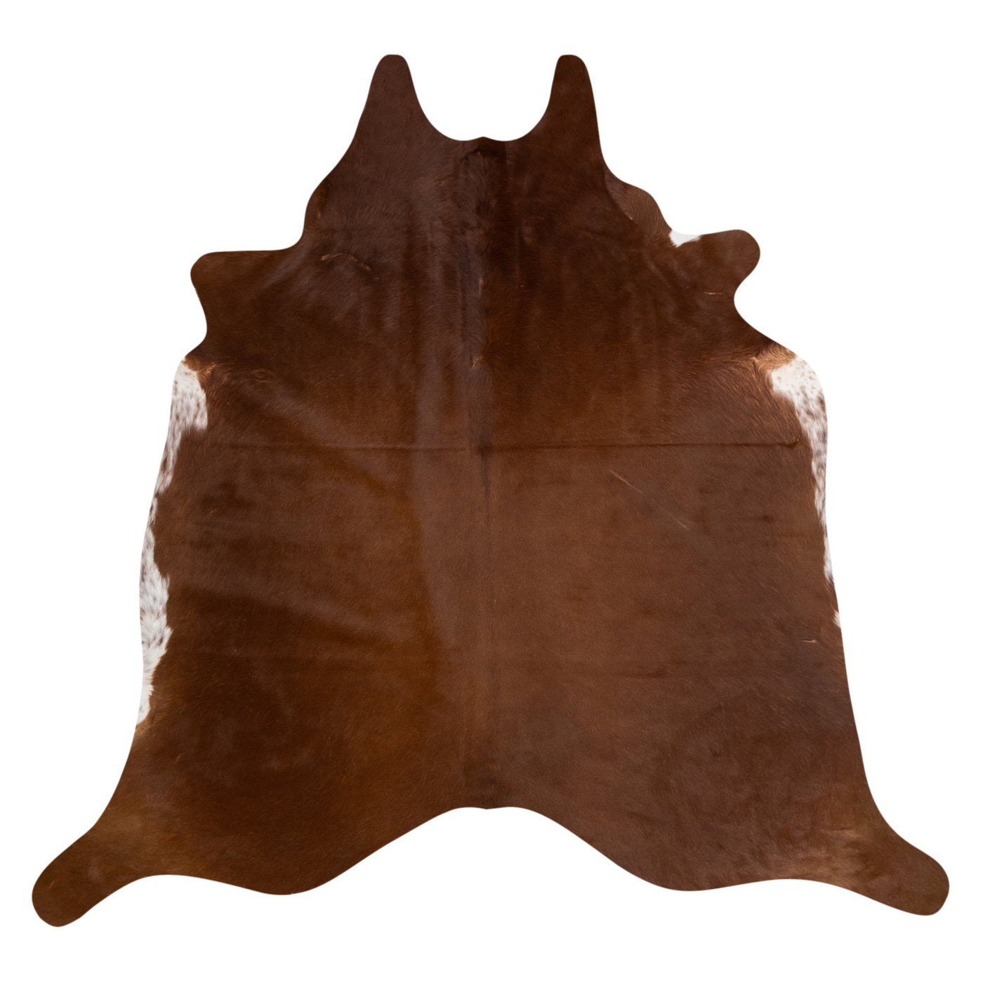 Natural Brazilian Cowhide Rug -  Mocha & Ivory