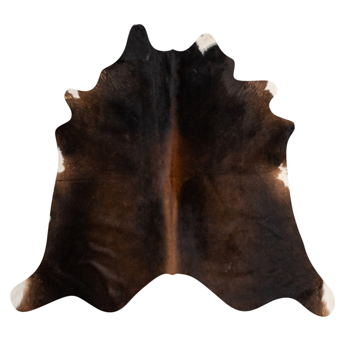 Natural Brazilian Cowhide Rug -  Chocolate & Espresso
