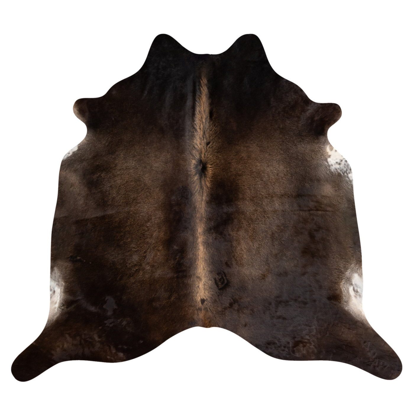 Natural Brazilian Cowhide Rug -  Mocha & Chocolate