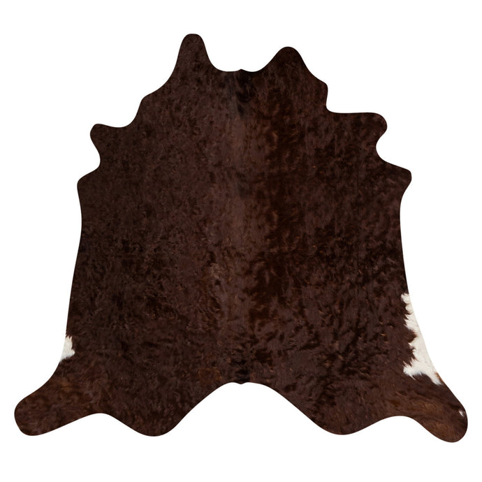 Natural Brazilian Cowhide Rug -  Chocolate & Ivory