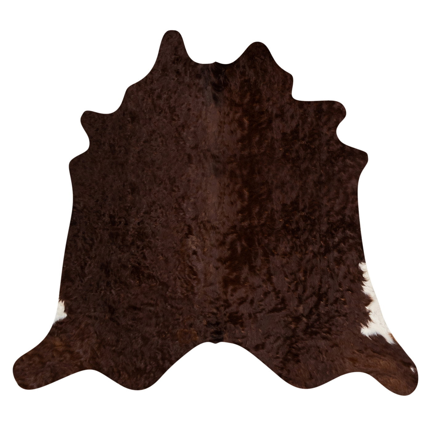 Natural Brazilian Cowhide Rug -  Chocolate & Ivory