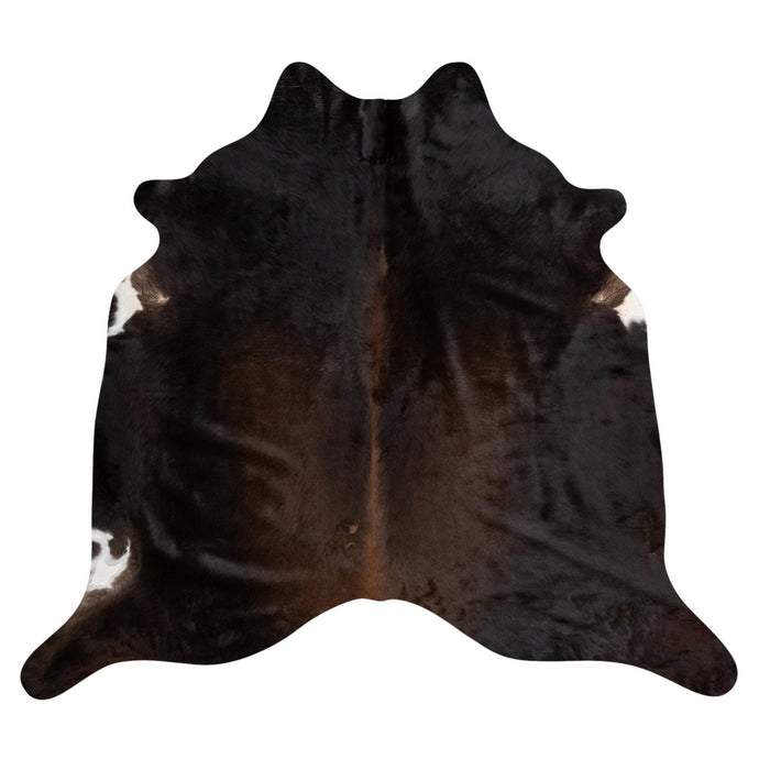 Natural Brazilian Cowhide Rug -  Espresso & Ivory