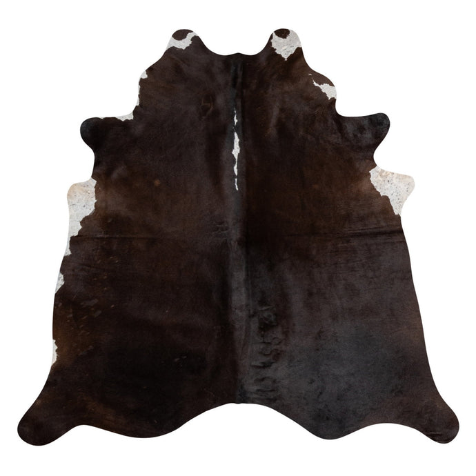Natural Brazilian Cowhide Rug -  Espresso & Ivory
