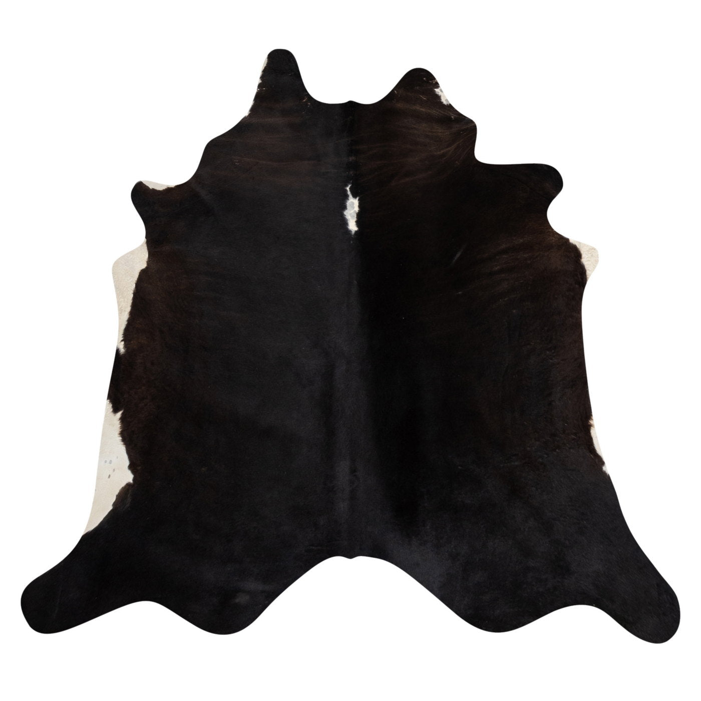 Natural Brazilian Cowhide Rug -  Espresso & Ivory