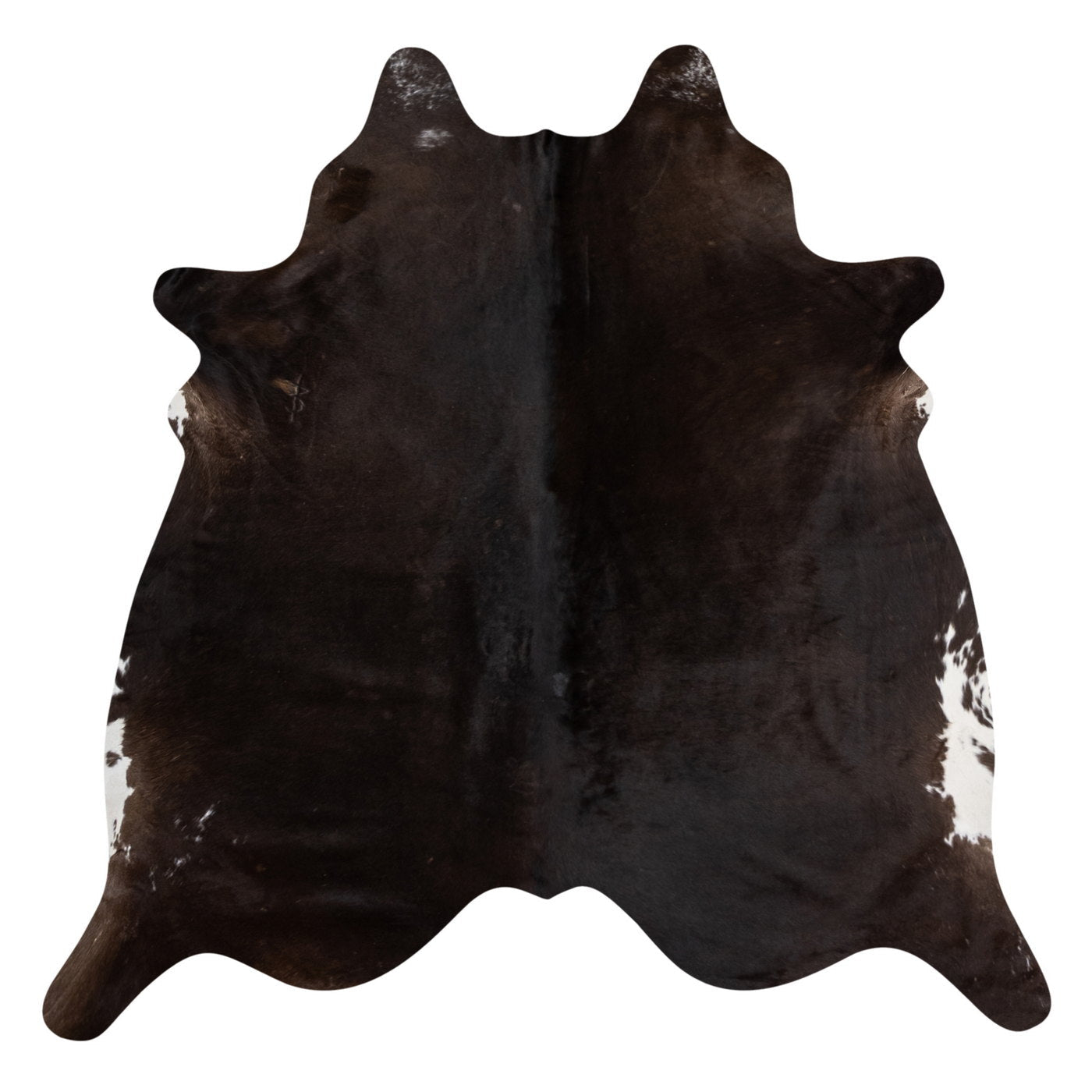 Natural Brazilian Cowhide Rug -  Espresso & Ivory