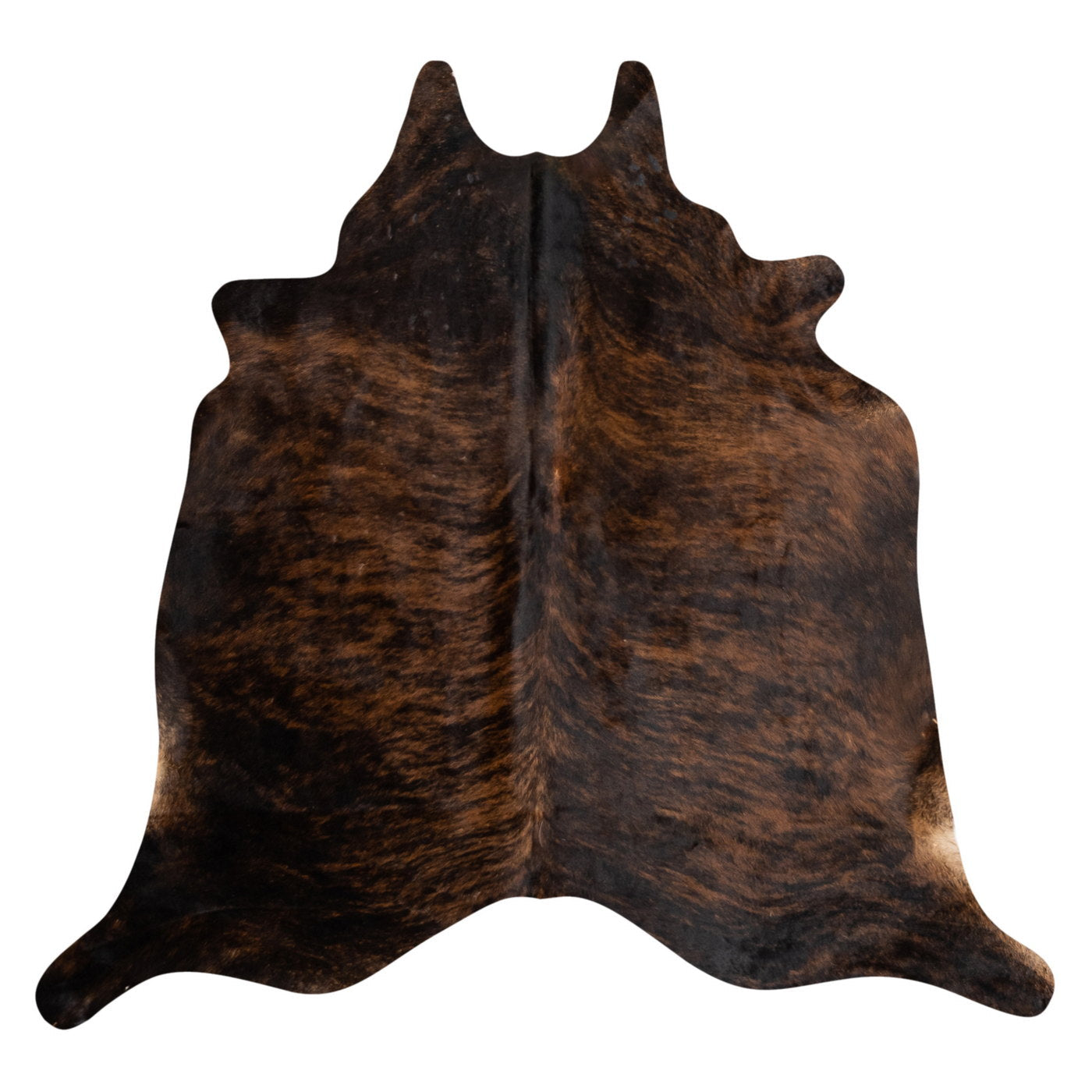 Natural Brazilian Cowhide Rug -  Chocolate & Espresso