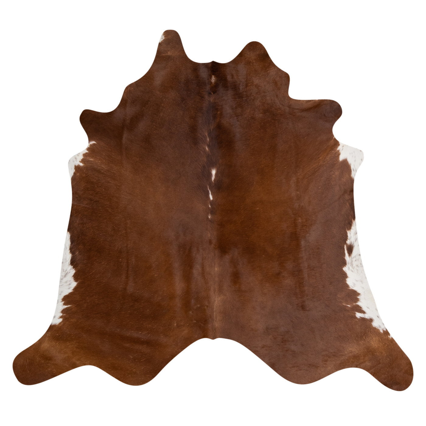 Natural Brazilian Cowhide Rug -  Mocha & Ivory