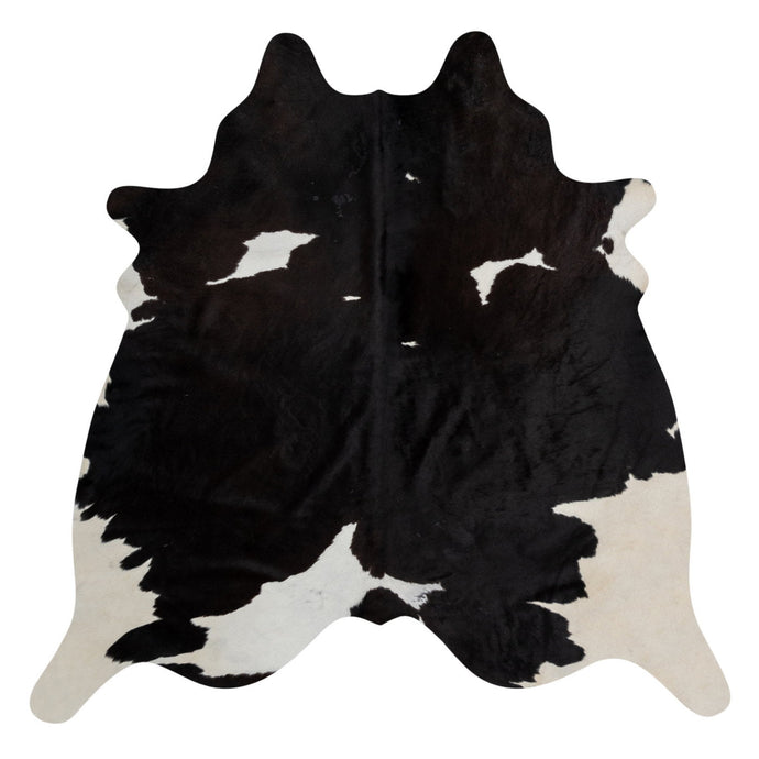 Natural Brazilian Cowhide Rug -  Ivory & Espresso