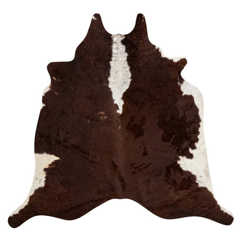 Natural Brazilian Cowhide Rug -  Mocha & Ivory