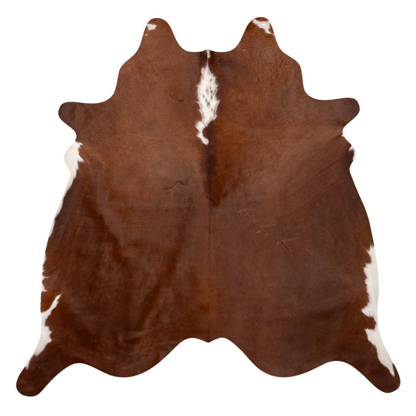Natural Brazilian Cowhide Rug -  Mocha & Ivory