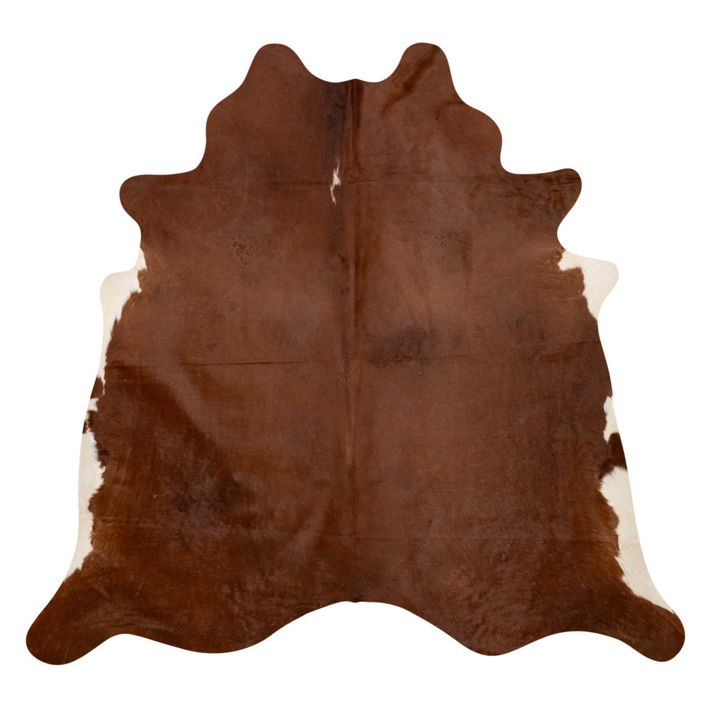 Natural Brazilian Cowhide Rug -  Mocha & Ivory