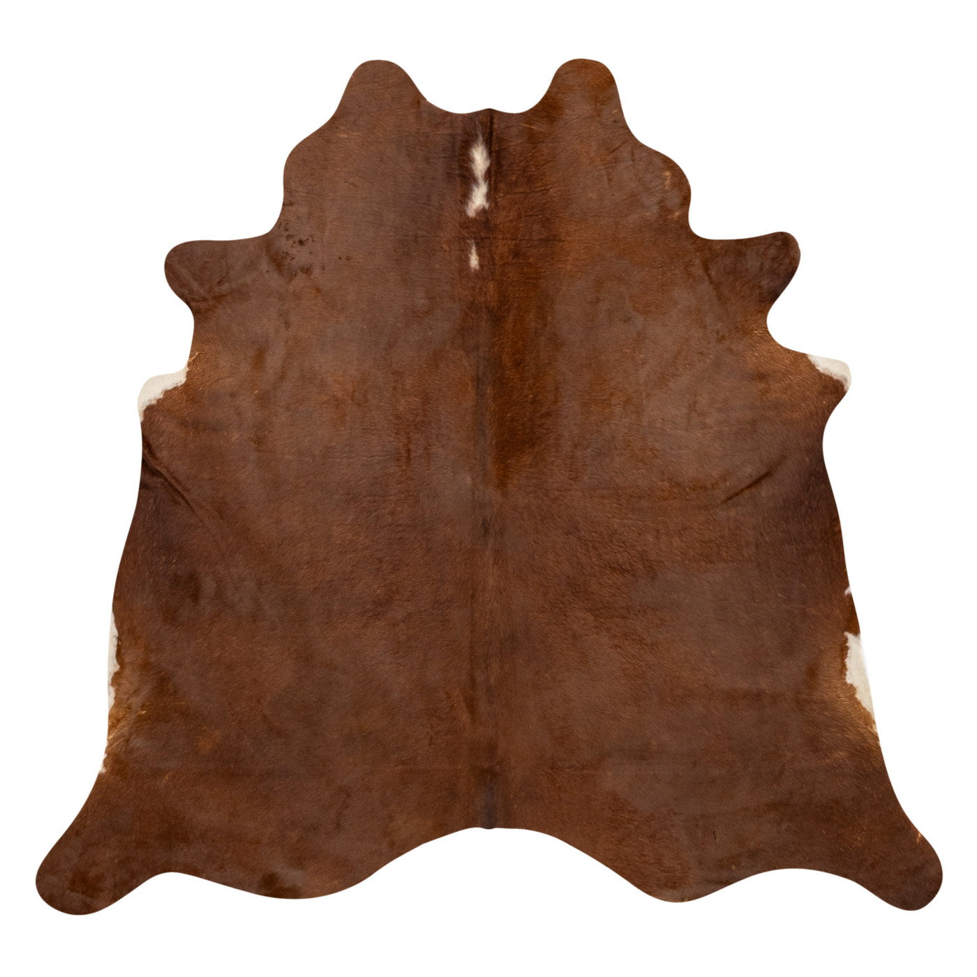 Natural Brazilian Cowhide Rug -  Mocha & Ivory
