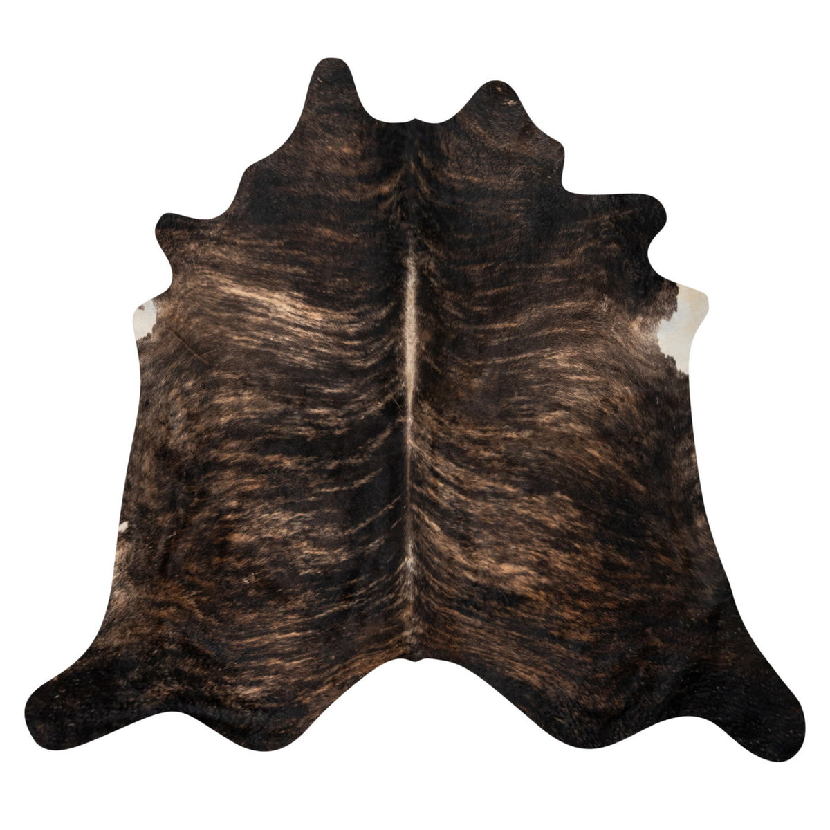 Natural Brazilian Cowhide Rug -  Espresso & Caramel