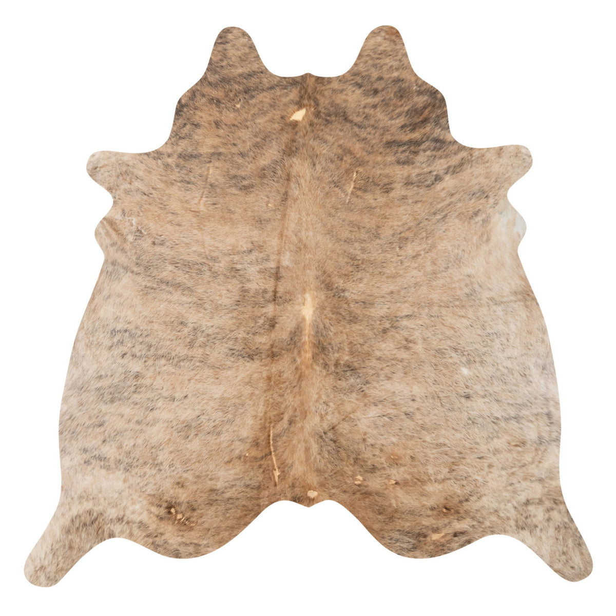 Natural Brazilian Cowhide Rug -  Beige & Caramel