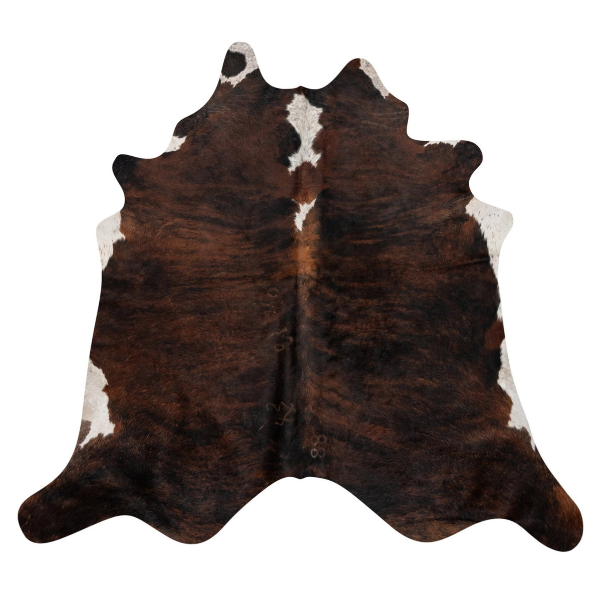 Natural Brazilian Cowhide Rug -  Espresso, Chocolate & Ivory