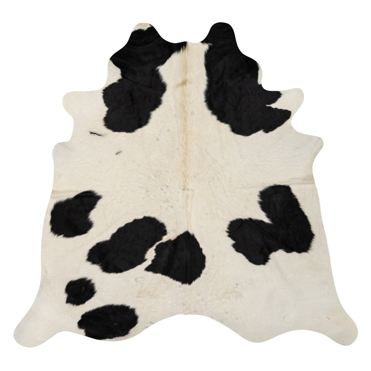 Natural Brazilian Cowhide Rug -  Ivory & Espresso
