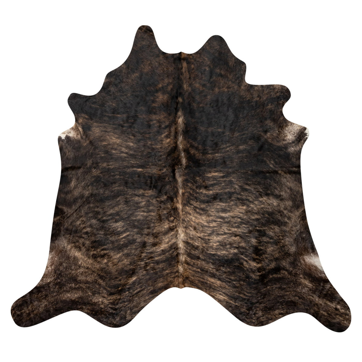 Natural Brazilian Cowhide Rug -  Espresso & Caramel
