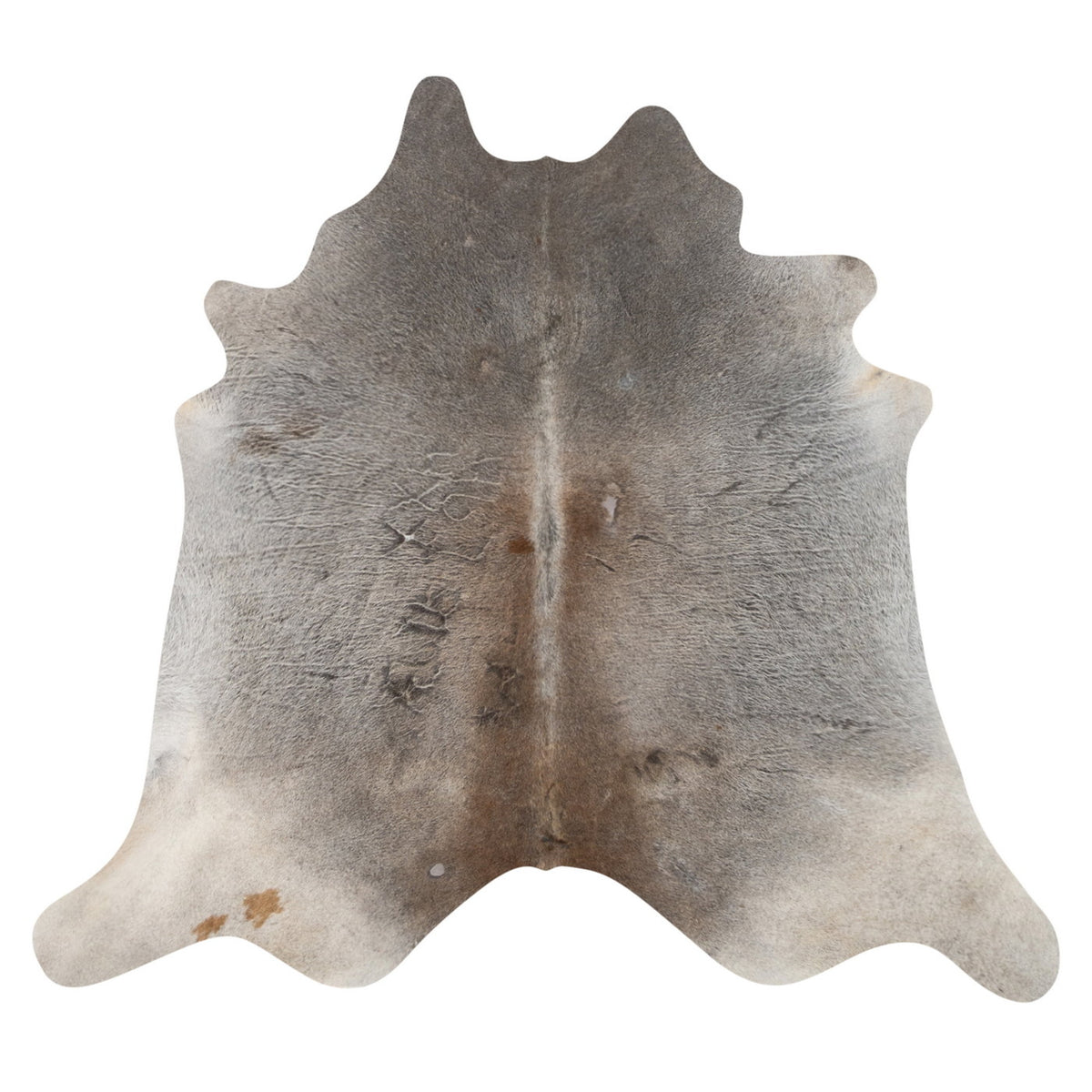 Natural Brazilian Cowhide Rug -  Grey & Caramel