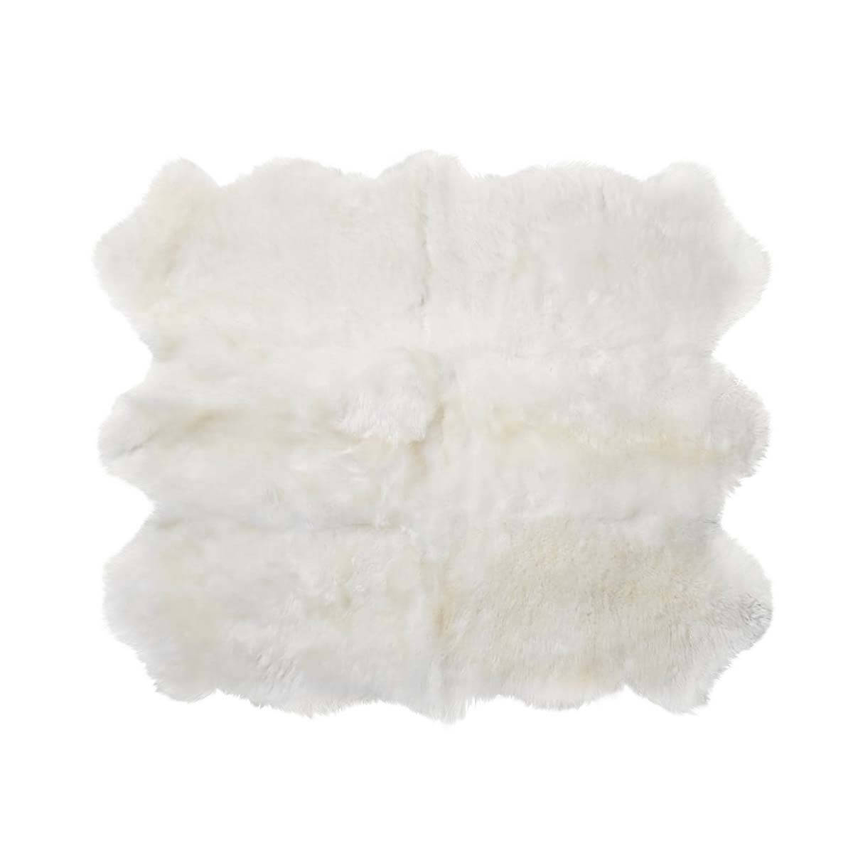 Natural White Premium Sexto Sheepskin, 6' x 6' , X-Large