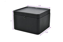 Load image into Gallery viewer, Premium Modern Leather Storage Box with Lock | Black