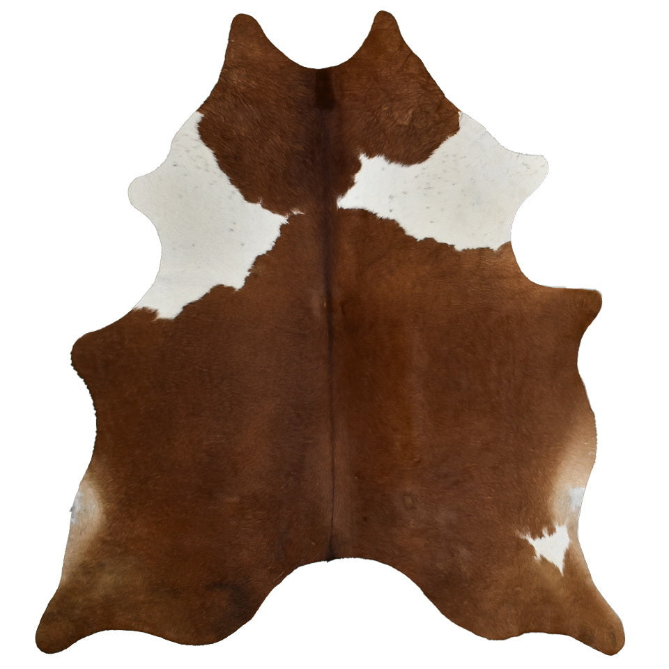 Natural Brazilian Cowhide Rug -  Mocha & Ivory
