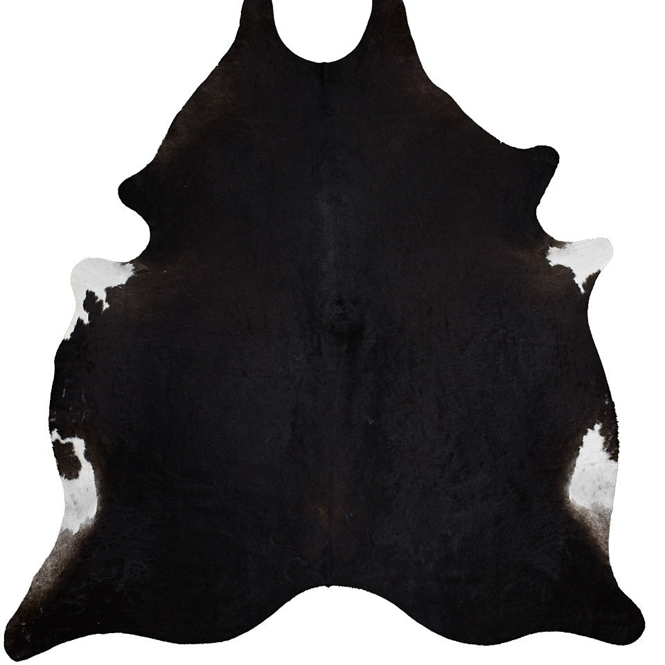 Natural Brazilian Cowhide Rug -  Espresso & Ivory