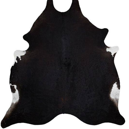 Natural Brazilian Cowhide Rug -  Espresso & Ivory