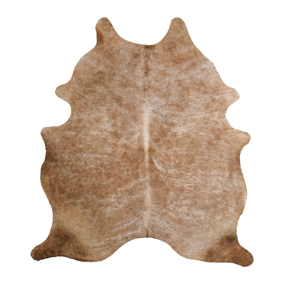 Natural Brazilian Cowhide Rug -  Beige & Caramel